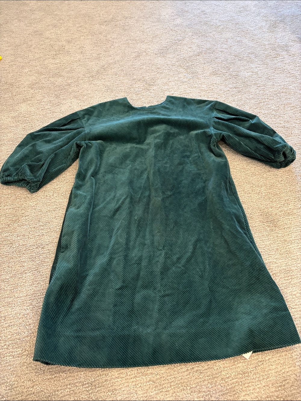 ANN MASHBURN Women's Corduroy Ribbed Dress Size S In Green